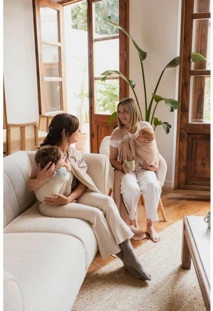 Boba Nosida BOBA Ring Sling, Peony Rožinė