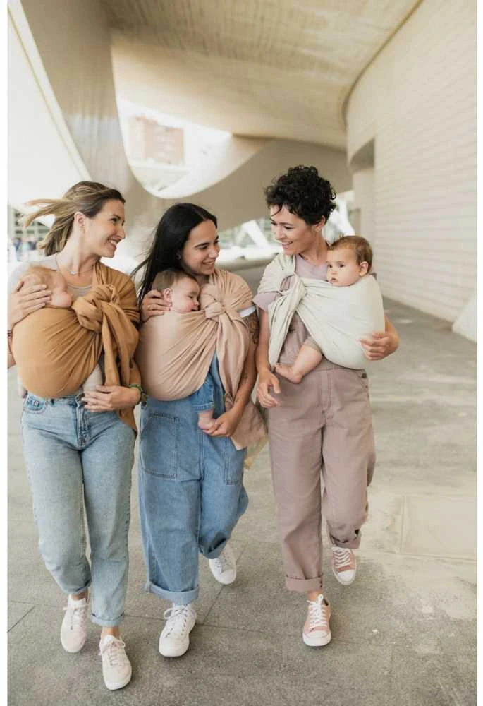 Boba Nosida BOBA Ring Sling, Peony Rožinė