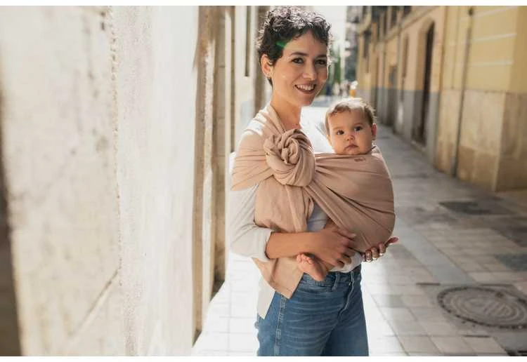 Boba Nosida BOBA Ring Sling, Peony Rožinė