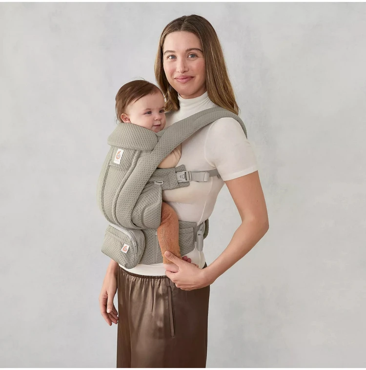 ERGOBABY OMNI DELUXE Mesh lopšys, minkštas alyvuogių spalvos