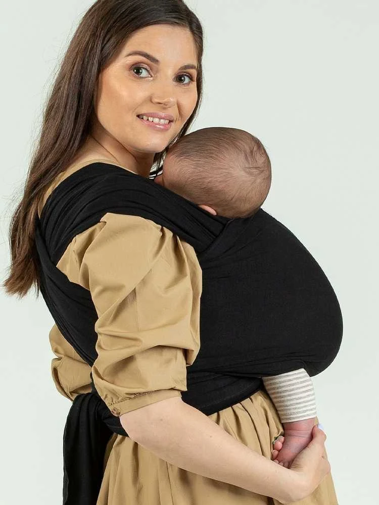ISARA stretchy wrap, Onyx Juodas