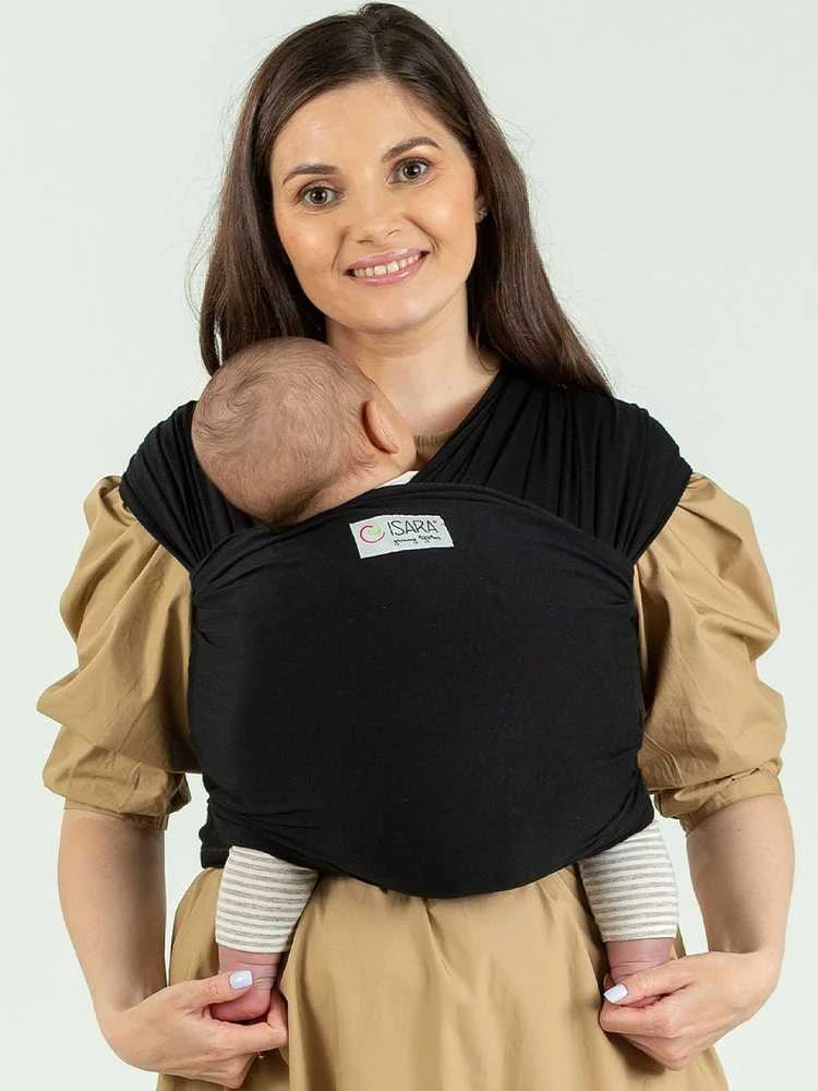 ISARA stretchy wrap, Onyx Juodas