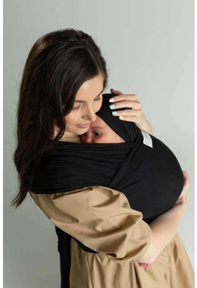 ISARA stretchy wrap, Onyx Juodas
