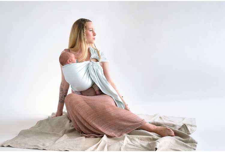 LOVE RADIUS No Knot Woven Wrap, Light Azure