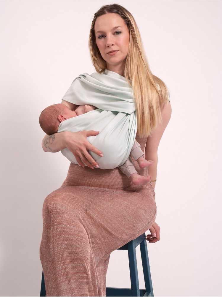 LOVE RADIUS No Knot Woven Wrap, Light Azure