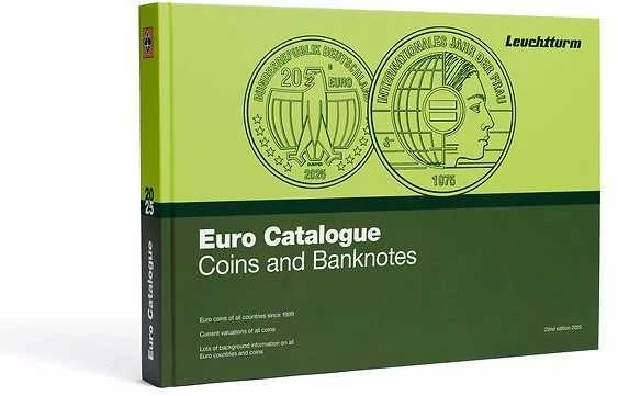 2025 Euro monetų ir banknotų katalogas