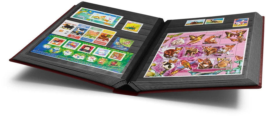 Albumas pašto ženklams Combi Premium juodas 64 (Vokietija) (Raudona)