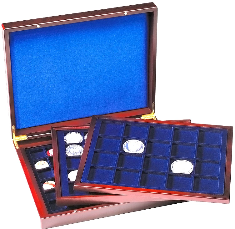 Dėžutė 30, 39, 48 mm monetoms "Volterra Trio de Luxe"