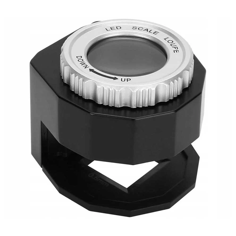 Didinamasis stiklas su LED UV apšvietimu ir perforacija 30x