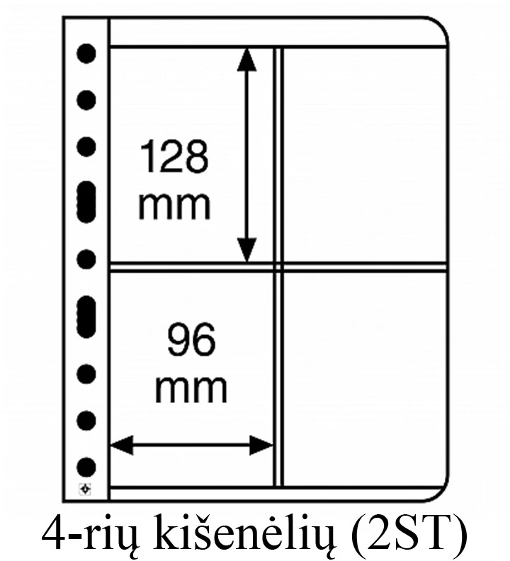 Įmautės "Vario" (Dvipusės) (5-ių kišenėlių įmautė (5S))