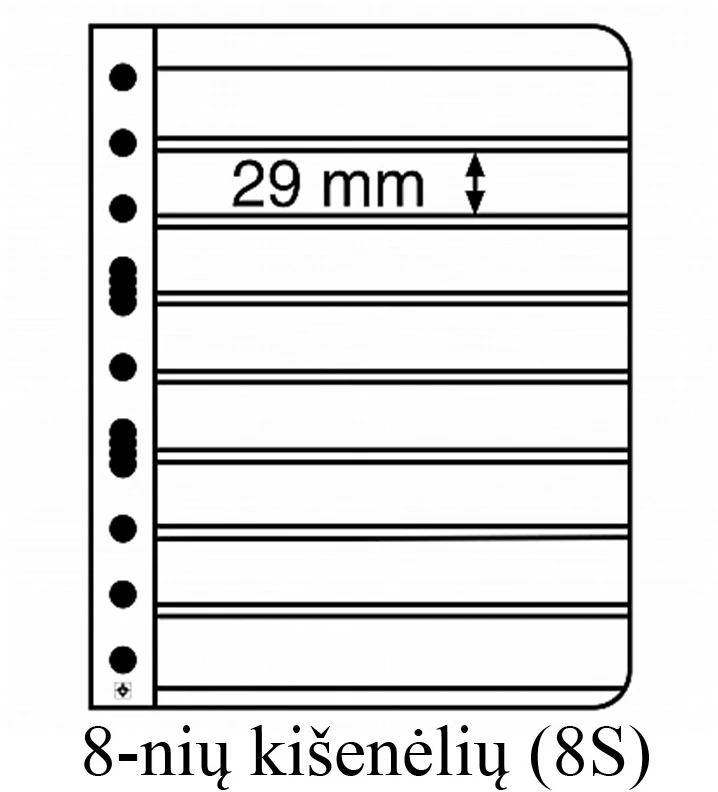 Įmautės "Vario" (Dvipusės) (5-ių kišenėlių įmautė (5S))