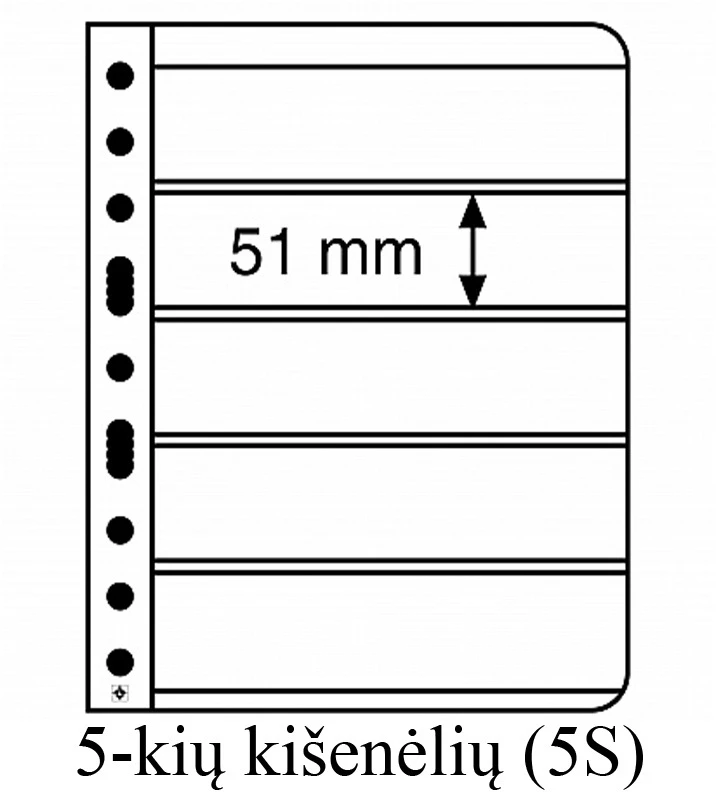 Įmautės "Vario" (Dvipusės) (5-ių kišenėlių įmautė (5S))