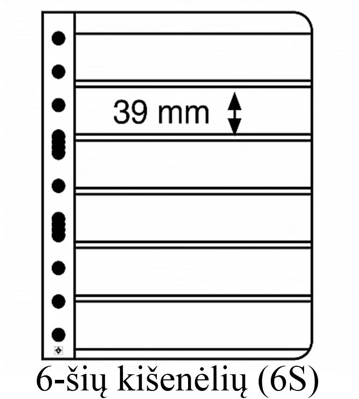 Įmautės "Vario" (Dvipusės) (5-ių kišenėlių įmautė (5S))