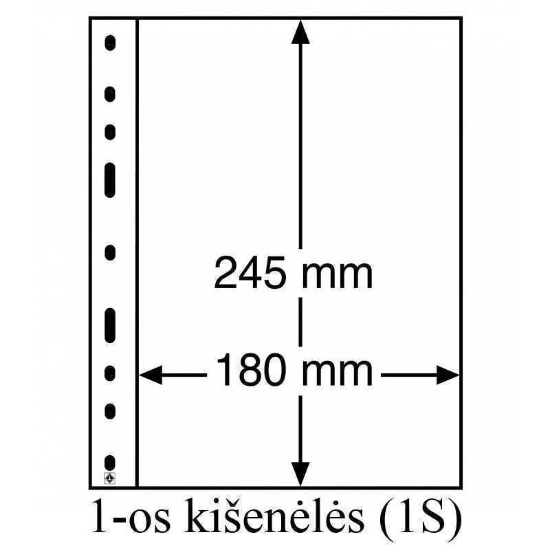 Juodo pagrindo įmautės "Optima" (Vokietija) (2-jų kišenėlių (2S))
