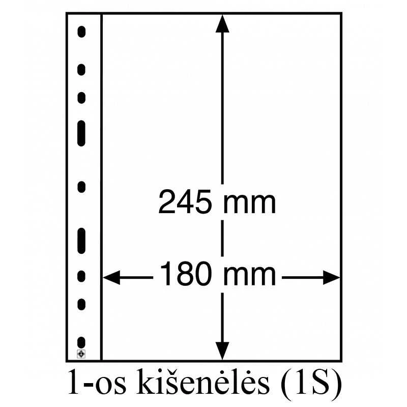 Juodo pagrindo įmautės "Optima" (Vokietija) (7-ių kišenėlių (7S))