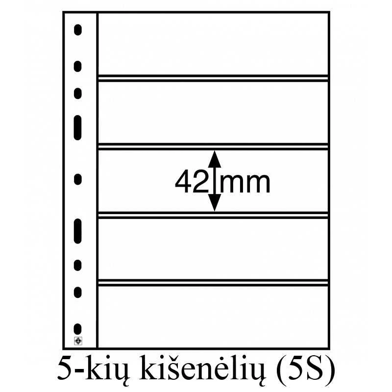 Juodo pagrindo įmautės "Optima" (Vokietija) (1-nos kišenėlės (1S))