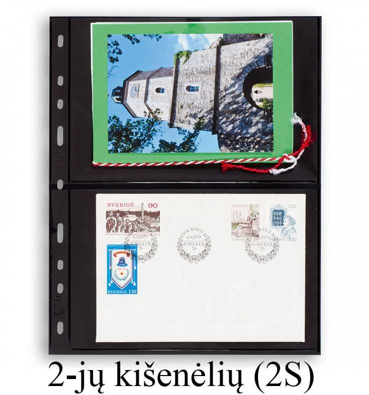 Juodo pagrindo įmautės "Optima" (Vokietija) (1-nos kišenėlės (1S))