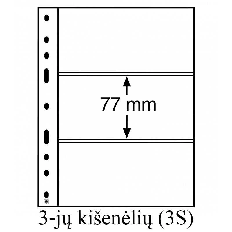 Juodo pagrindo įmautės "Optima" (Vokietija) (1-nos kišenėlės (1S))