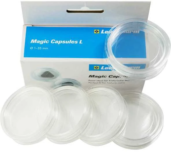 Kapsulės monetoms Magic (Magic Caps L (35 mm.))