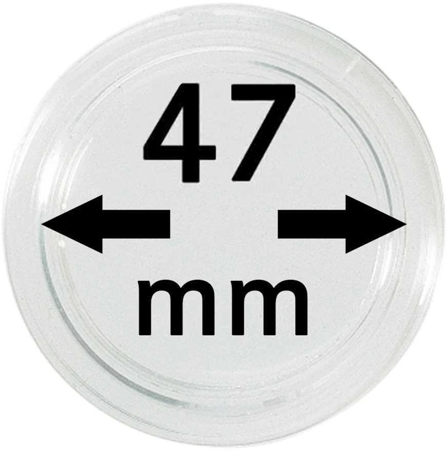 Kapsulės nestandartinio dydžio monetoms (Diametras Ø 38,7 mm./Briauna 6mm. 2 oz. sidabrinėms monetoms)