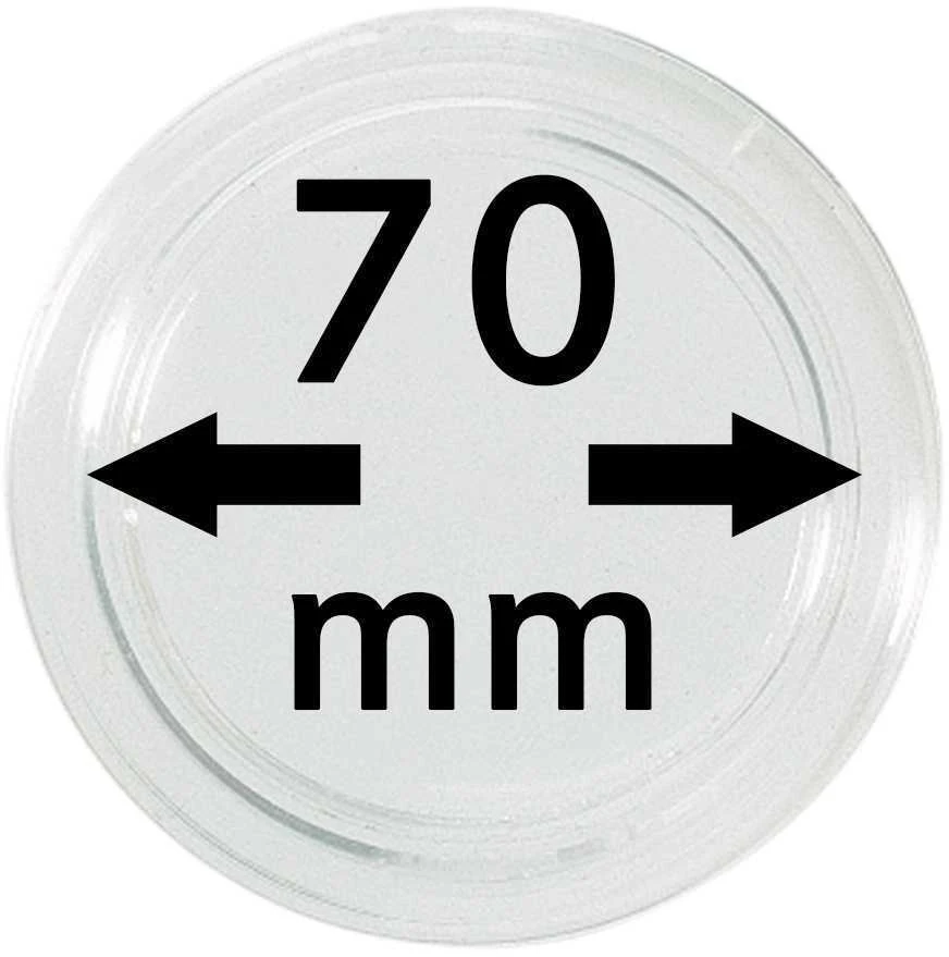 Kapsulės nestandartinio dydžio monetoms (Diametras Ø 38,7 mm./Briauna 6mm. 2 oz. sidabrinėms monetoms)