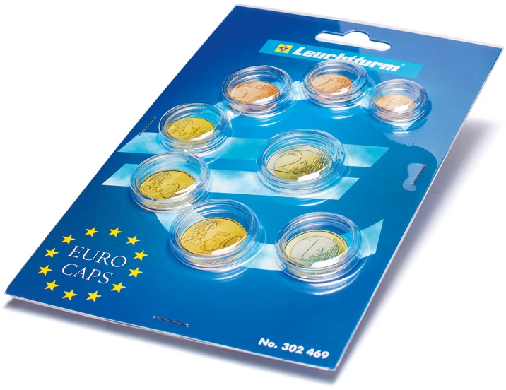 Kapsulės vienam eurų monetų rinkiniui