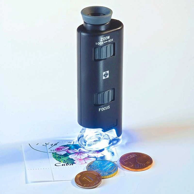 Kišeninis mikroskopas "Zoom" 60x - 100x
