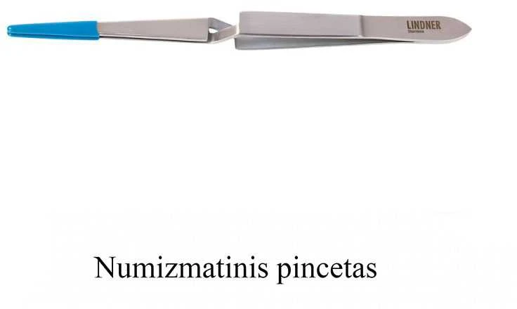 Numizmatiniai pincetai "Lindner" (Vokietija) (Klasikinis pincetas)