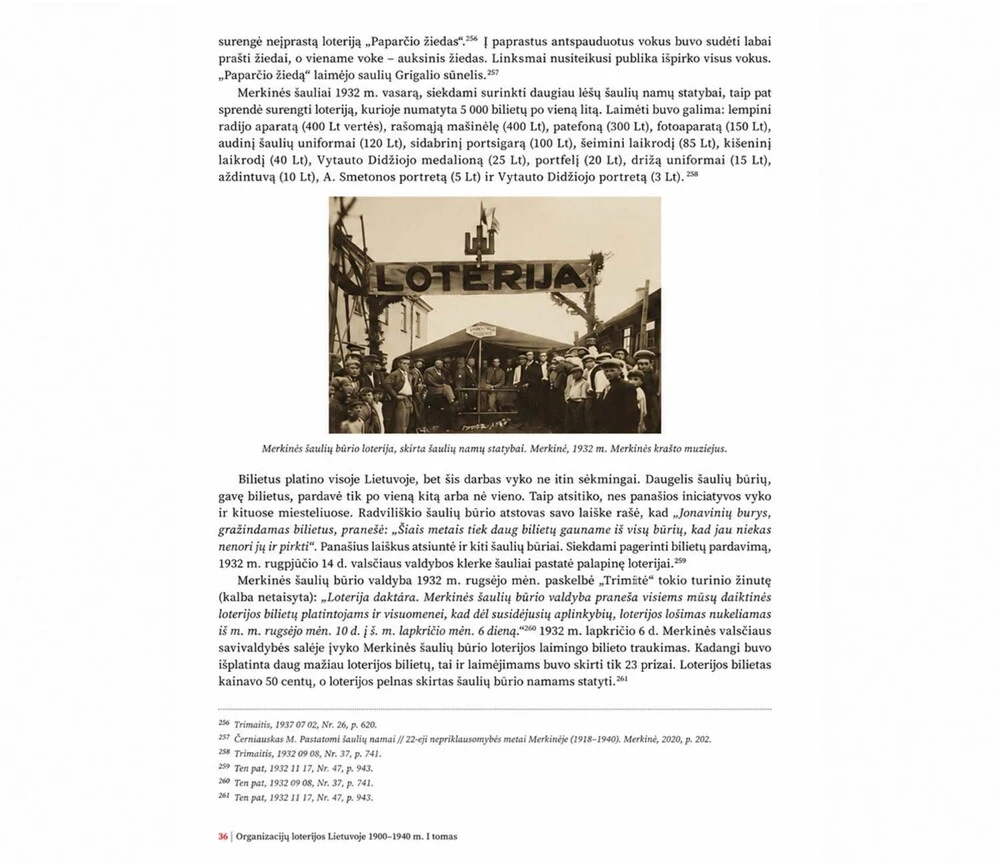 Organizacijų Loterijos Lietuvoje 1900-1940 katalogas su autoriaus dedikacija