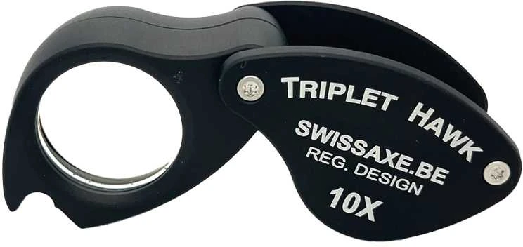 Padidinimo stiklas Deimantams "Triplet Hawk Loupe" 10x