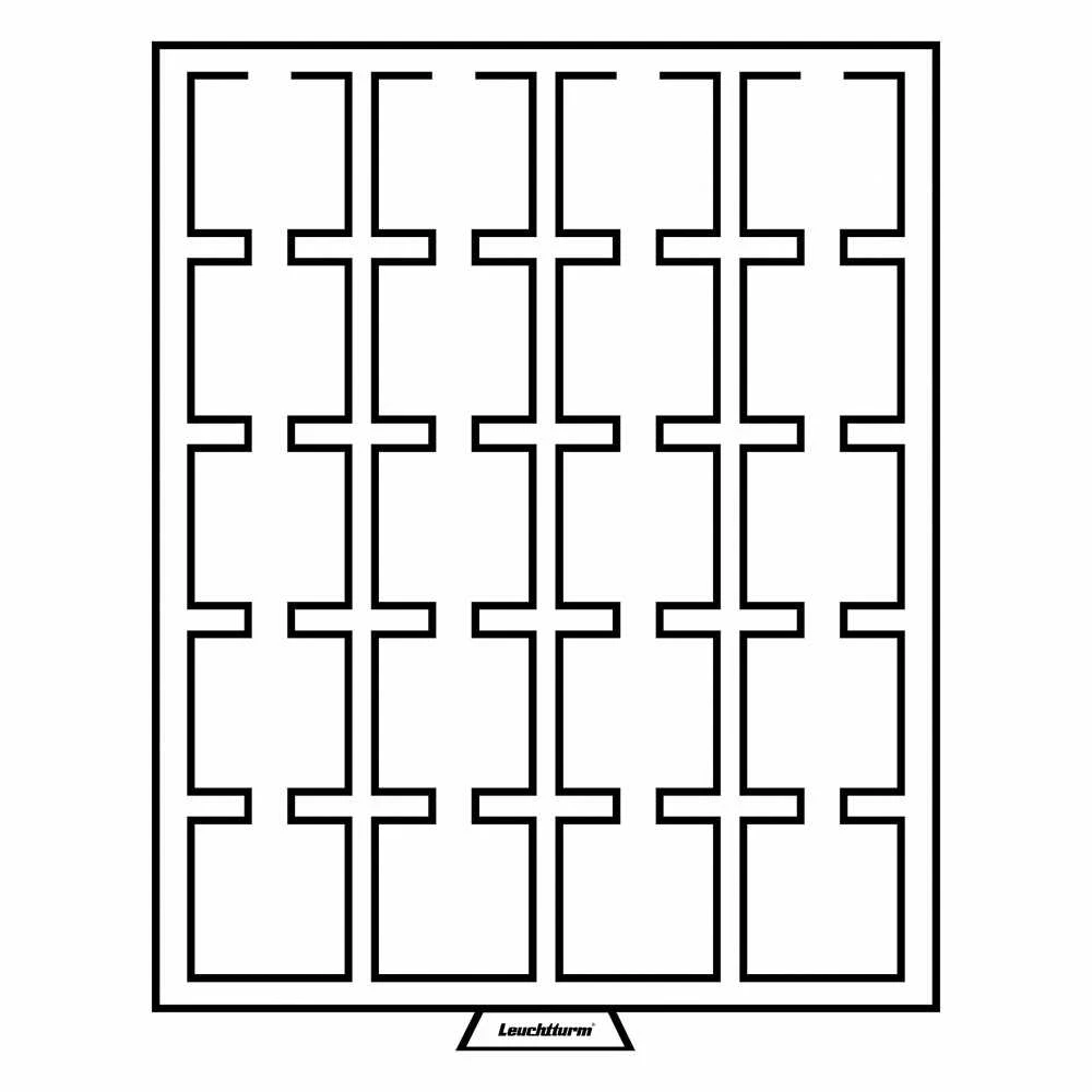 Stalčiai monetoms Quadrum kapsulėse (Vokietija) (50 x 50 mm (Juoda))
