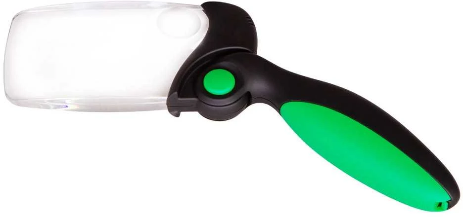 Sulankstomas didinamasis stiklas su LED apšvietimu 2x 6x