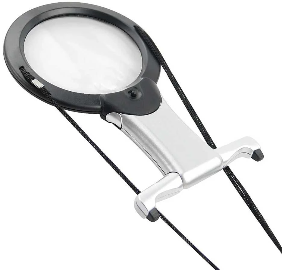 Universalus didinamasis stiklas su LED apšvietimu 2x 6x