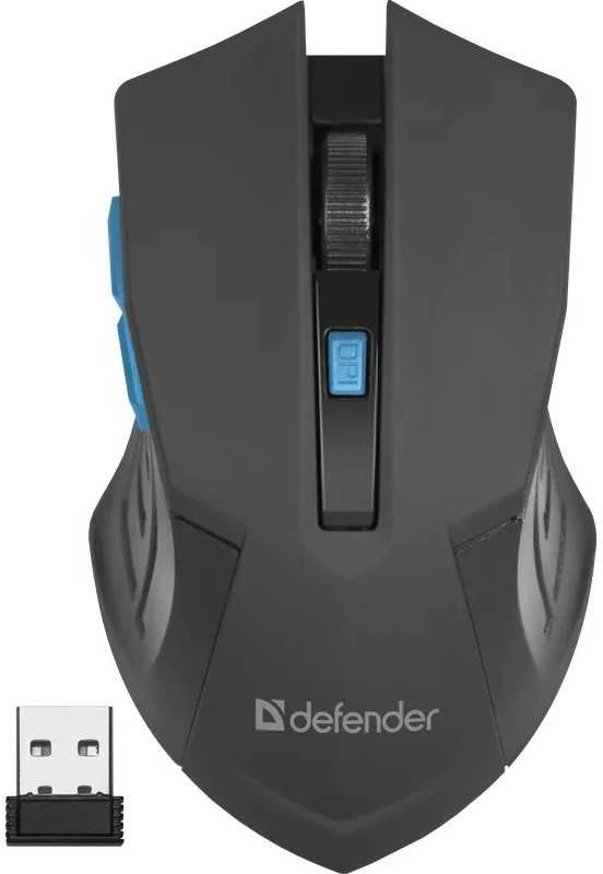 Kompiuterio Pelė - Defender Accura MM-275, Optinė 1600 DPI, Juoda/mėlyna