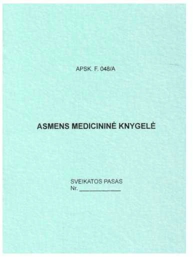 Asmens medicininė knygelė, A6