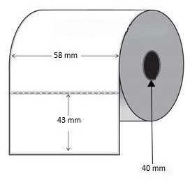 Baltas Scale label 58mm x 43mm core 40mm labels in roll 1050 Dore Manufacturer set 10 pcs