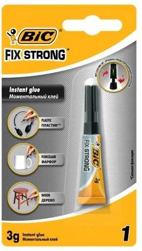 Bic Stiprios fiksacijos klijai Fix Strong 3 g 9020852 1 vnt.