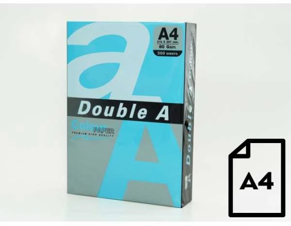 Mėlyna Spalvotas popierius Double A, 80g, A4, 500 lapų, Deep Mėlyna