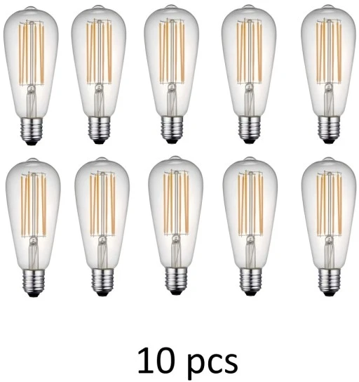 Bona Electrica Led lemputė su gijomis E27 ST64 8W WW