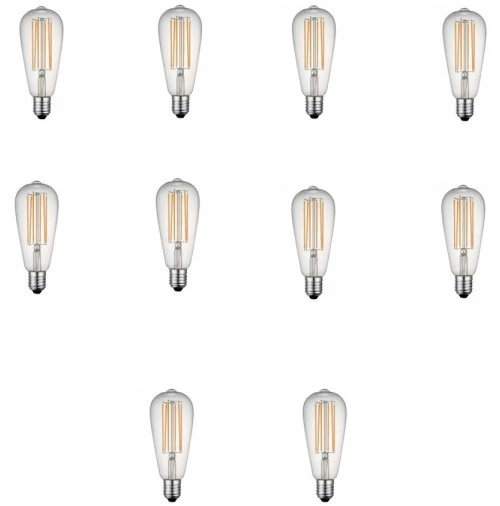 Bona Electrica Led lemputė su gijomis E27 ST64 8W WW