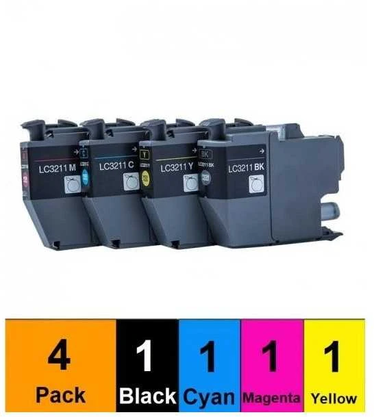 Brother LC-3211 LC3211 rašalinė kasetė G&G suderinama, multipaketas 4 vnt