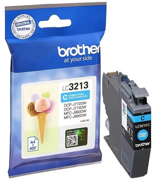 BROTHER LC3213C didelės talpos žydro rašalo kasetė - 400 puslapių