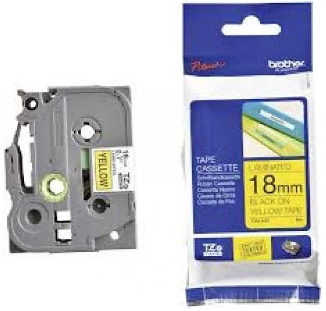 Brother | TZe-641 Laminated Tape | Juodas On Geltona | TZe | 8 m | 1.8 cm