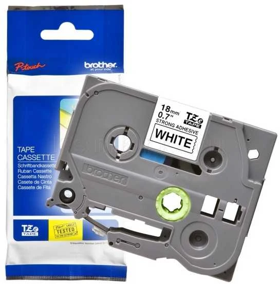 Brother | TZe-S241 Strong Adhesive Laminated Tape | Juodas on Baltas | TZe | 8 m | 1.8 cm