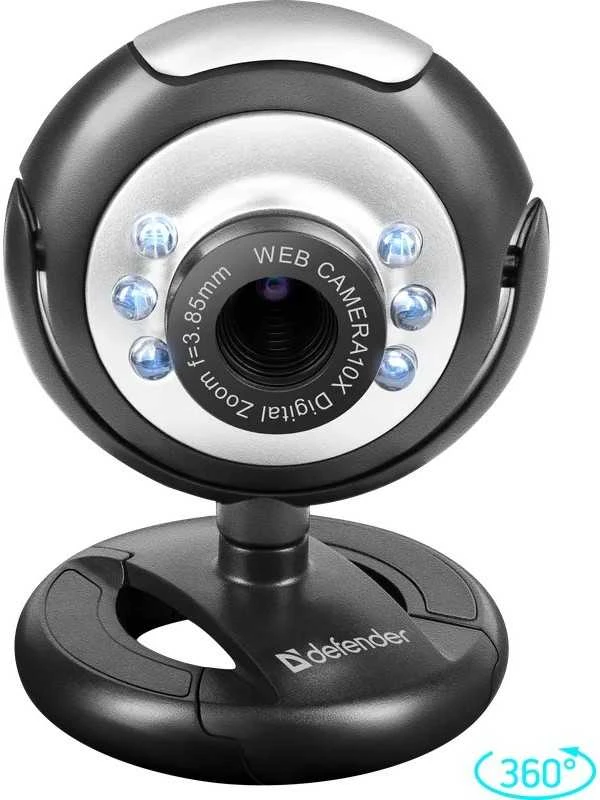 DEFENDER Web-cam C-110 0,3MP foninio apšvietimo nuotraukos mygtukas