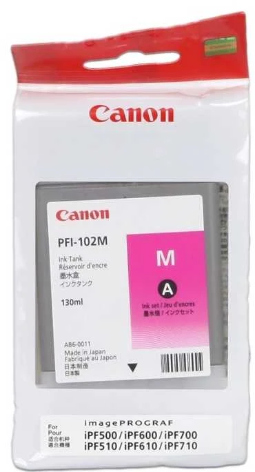 Rašalas Canon PFI102M magenta dye | 130ml |LP17/ LP24/ iPF500/ iPF6X0/iPF7X0