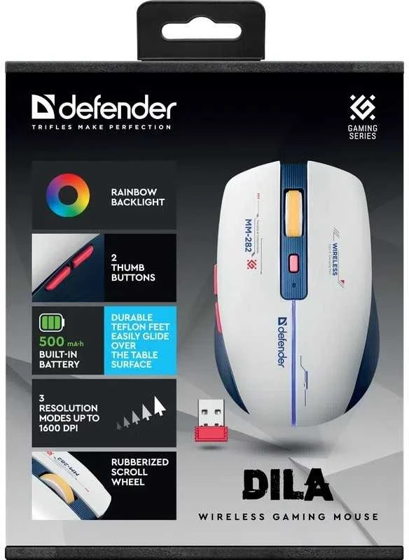 Belaidė pelė DEFENDER DILA MM-282 RF 1800dpi 6P