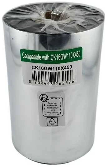 Dofe Wax 110mm x 450m Thermal Transfer Ribbon 25mm core