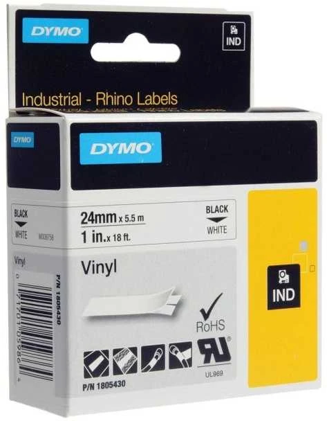 Etiketės Dymo Rhino 1805430 Juodas on Baltas
