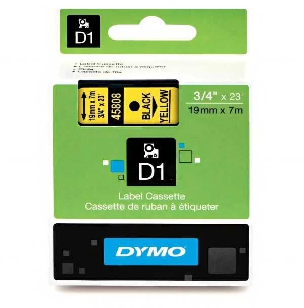 Juostelė DYMO D1 19mm x 7m, juoda ant geltono / S0720880 45808